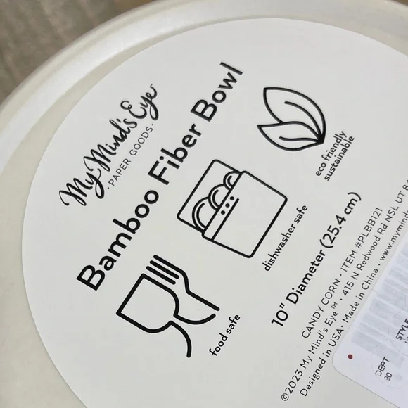 Halloween PINK Pastel Candy Corn Bamboo Fiber Trick or Treat Bowl 🎃🩷 10” NeW - Picture 5 of 5